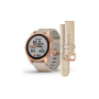 Смарт-часы Garmin fenix 7S, Sapph Sol, Rose Gold Ti w/Limestone Leather (010-02539-35)