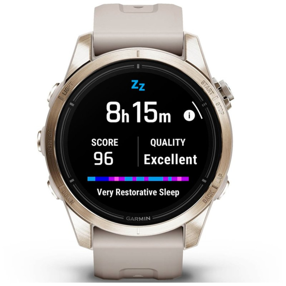 Смарт-часы Garmin EPIX PRO (g2), 42mm, Saph, Soft Gold SS, Lt. Sand, GPS смарт (010-02802-11)