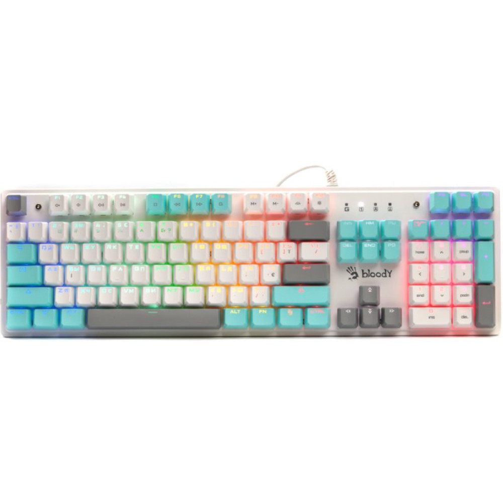 Клавиатура A4Tech Bloody S510R RGB BLMS Switch Red USB Icy White (Bloody S510R Icy White)