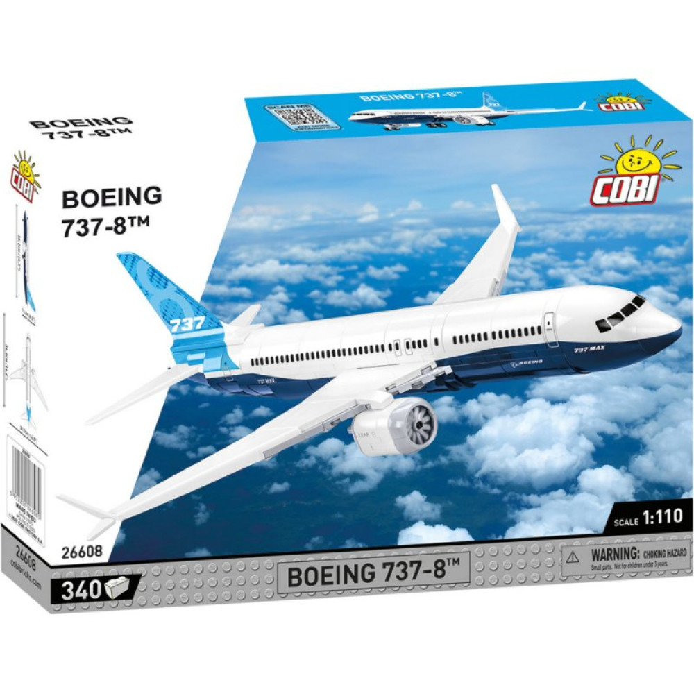 Конструктор Cobi Боинг 737-8, 1:110 340 деталей (COBI-26608)