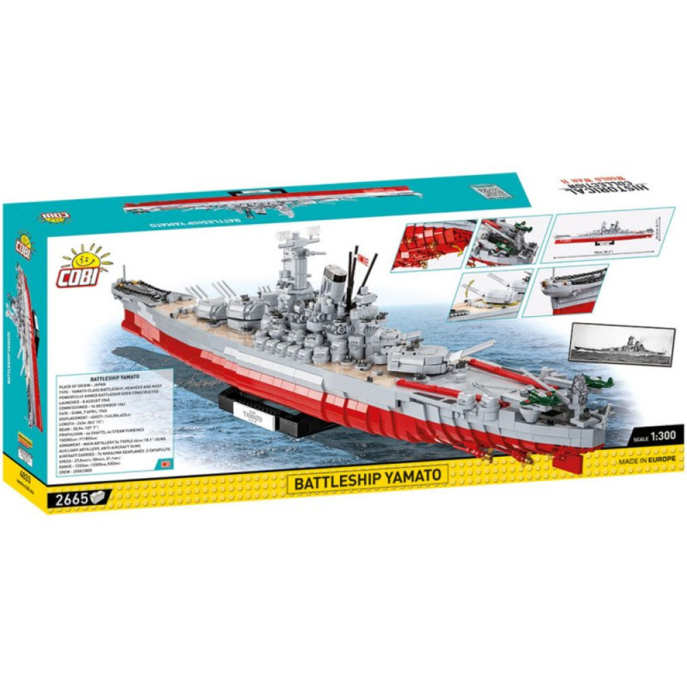 Конструктор Cobi Линкор Ямато 1:300, 2665 деталей (COBI-4833)