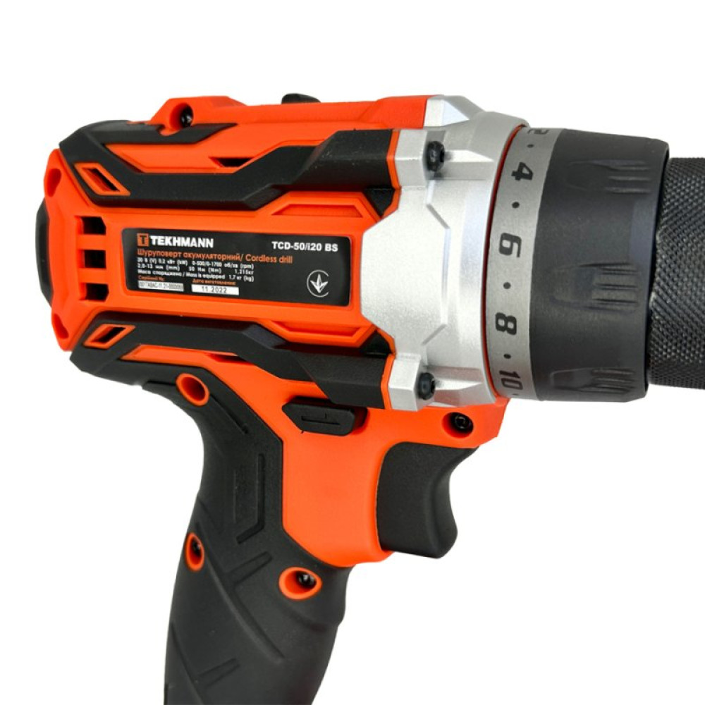 Шуруповерт Tekhmann TCD-50/i20 BS (без АКБ та ЗП) (849187)