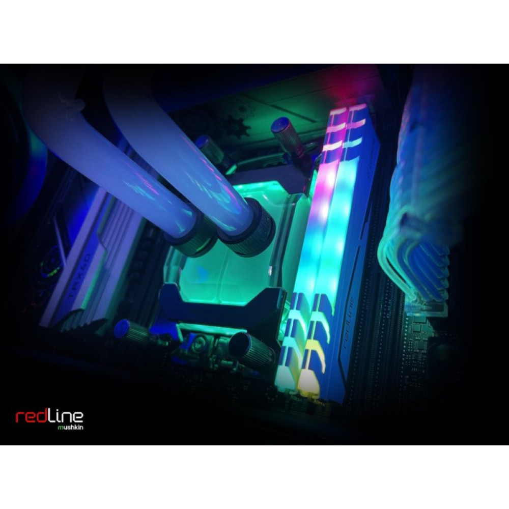 Модуль памяти для компьютера DDR5 64GB (2x32GB) 6000 MHz Redline RGB White Mushkin (MLB5C600AFFP32GX2)
