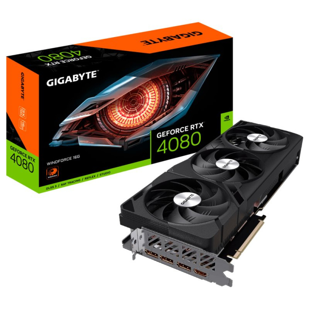 Видеокарта GIGABYTE GeForce RTX4080 16Gb WINDFORCE (GV-N4080WF3-16GD)