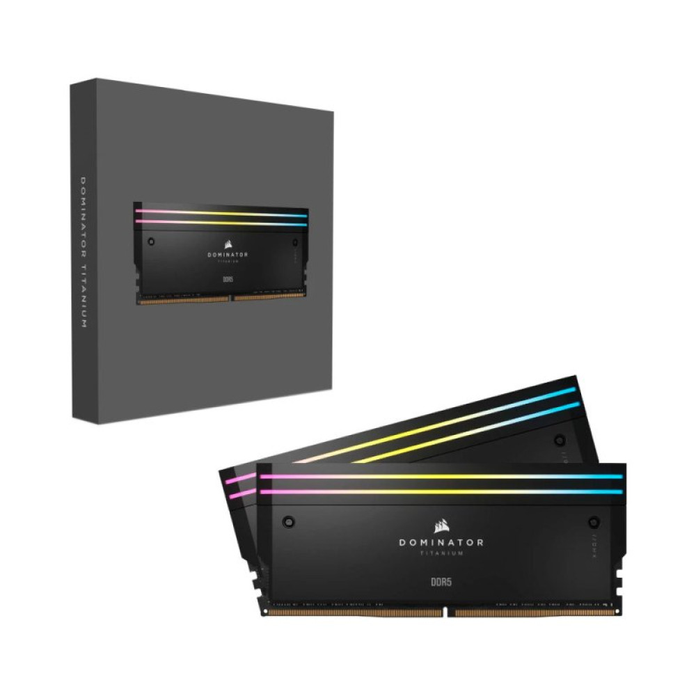 Модуль памяти для компьютера DDR5 32GB (2x16GB) 6000 MHz Dominator Titanium RGB Corsair (CMP32GX5M2B6000C30)