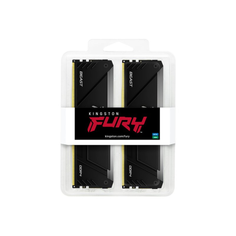 Модуль памяти для компьютера DDR4 16GB (2x8GB) 3733 MHz Beast RGB Kingston Fury (ex.HyperX) (KF437C19BB2AK2/16)