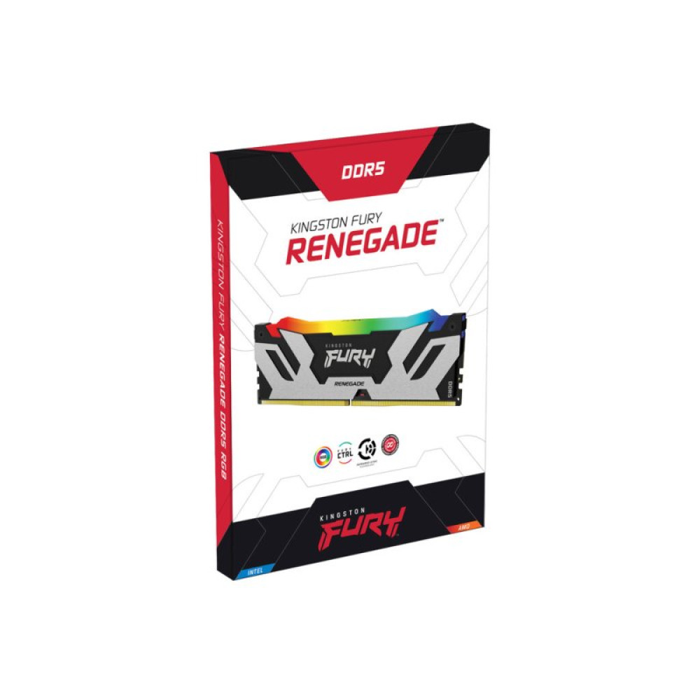 Модуль памяти для компьютера DDR5 24GB 6400 MHz Renegade RGB Black Kingston Fury (ex.HyperX) (KF564C32RSA-24)