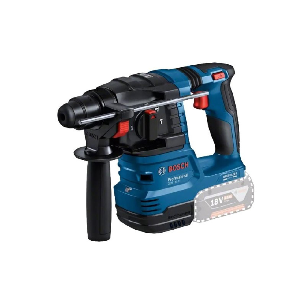 Перфоратор Bosch GBH 185-LI, 18В, SDS-Plus, 1.9Дж, безщітковий, 2х4.0Ah (0.611.924.021)