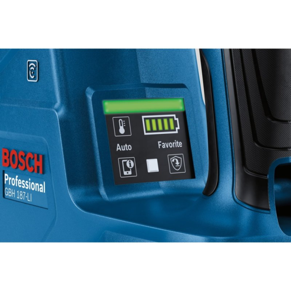 Перфоратор Bosch GBH 187-LI, патрон SDS-plus 24мм, 18В, 2.4Дж, 980об/мин (без АКБ и ЗУ) (0.611.923.120)