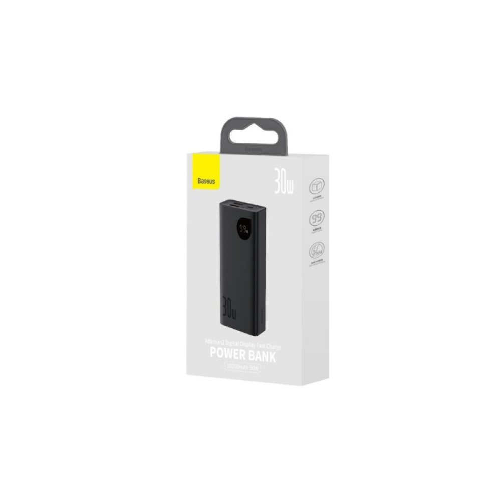 Батарея універсальна Baseus Adaman2 10000mAh 30W, PD, QC, SCP, Black (PPAD040001)