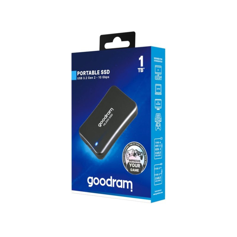 Накопитель SSD USB 3.2 1TB HL200 Goodram (SSDPR-HL200-01T)