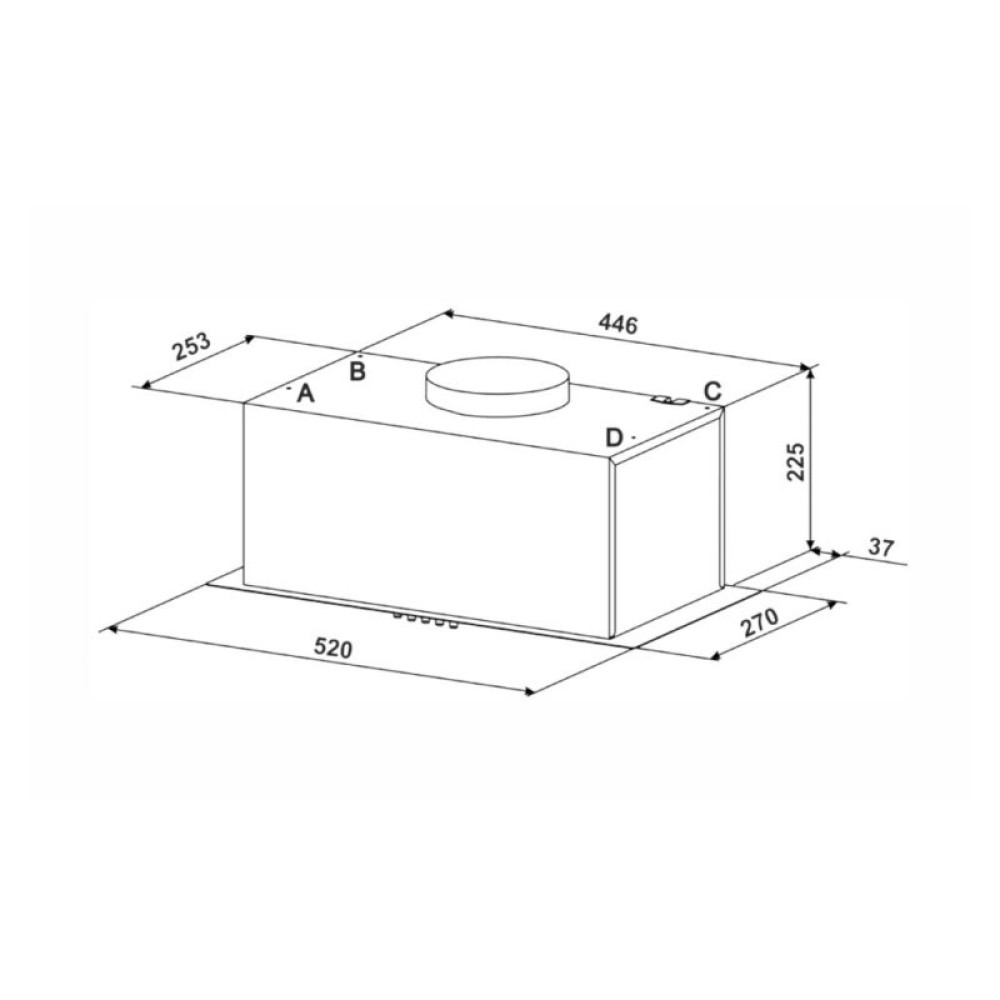 Вытяжка кухонная Eleyus UNIA 800 LED 52 BL
