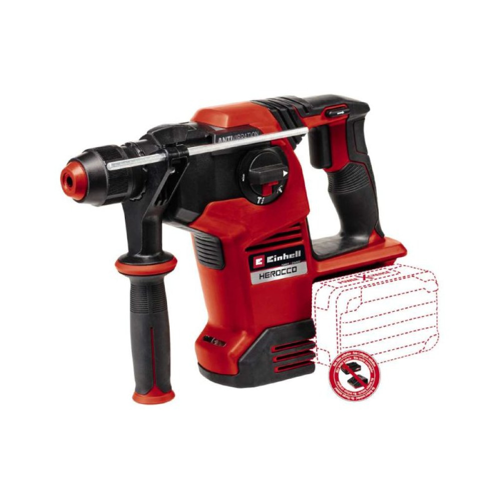 Перфоратор Einhell HEROCCO 36/28, 36В, 3.2Дж, 0-1100об/х (без АКБ та ЗП) (4513950)
