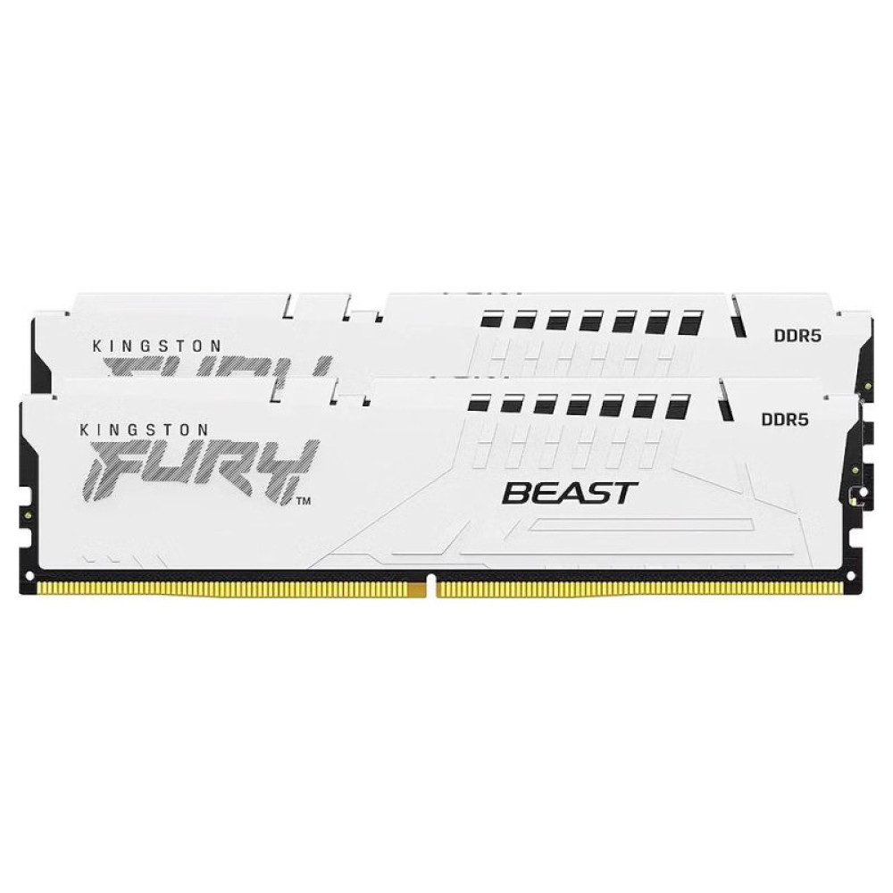 Модуль памяти для компьютера DDR 64GB (2x32GB) 6000 MHz FURY Beast White Kingston Fury (ex.HyperX) (KF560C40BWK2-64)