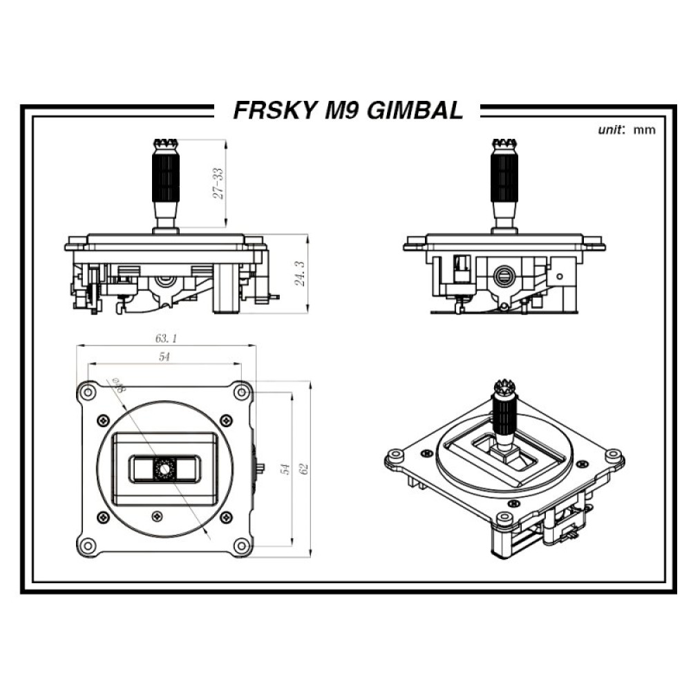 Стик FrSky M9 на датчиках Холла для аппаратур Taranis X9D (FR-04100049) Стик FrSky M9 на датчиках Холла для аппаратур Taranis X9D (FR-04100049)