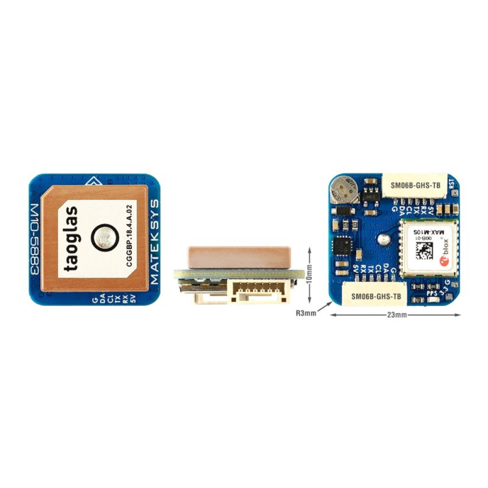 Приёмник GPS Matek M10-5883 с компасом (MATEK-M10-5883)