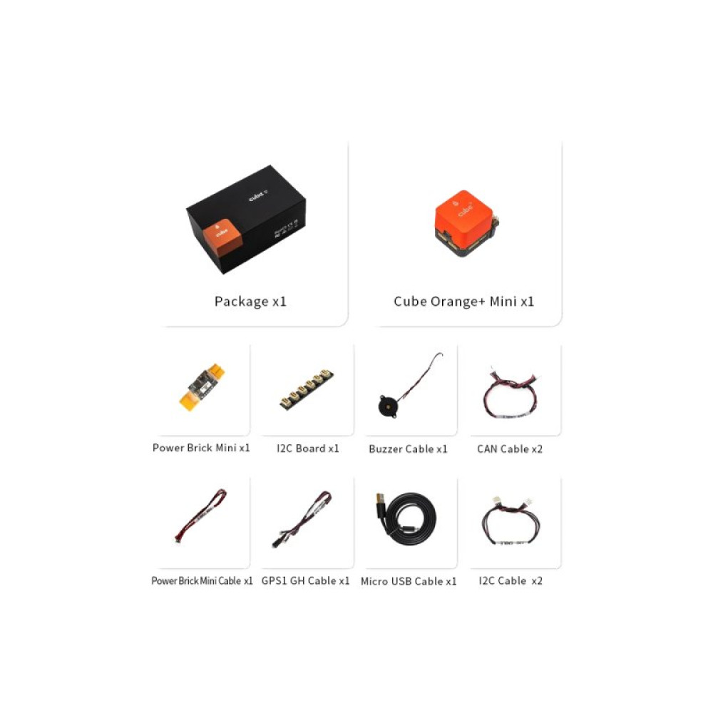 Політний контролер CubePilot HEX Pixhawk 2.1 Cube Orange+ на платі Mini (HX4-06229) Політний контролер CubePilot HEX Pixhawk 2.1 Cube Orange+ на платі Mini (HX4-06229)