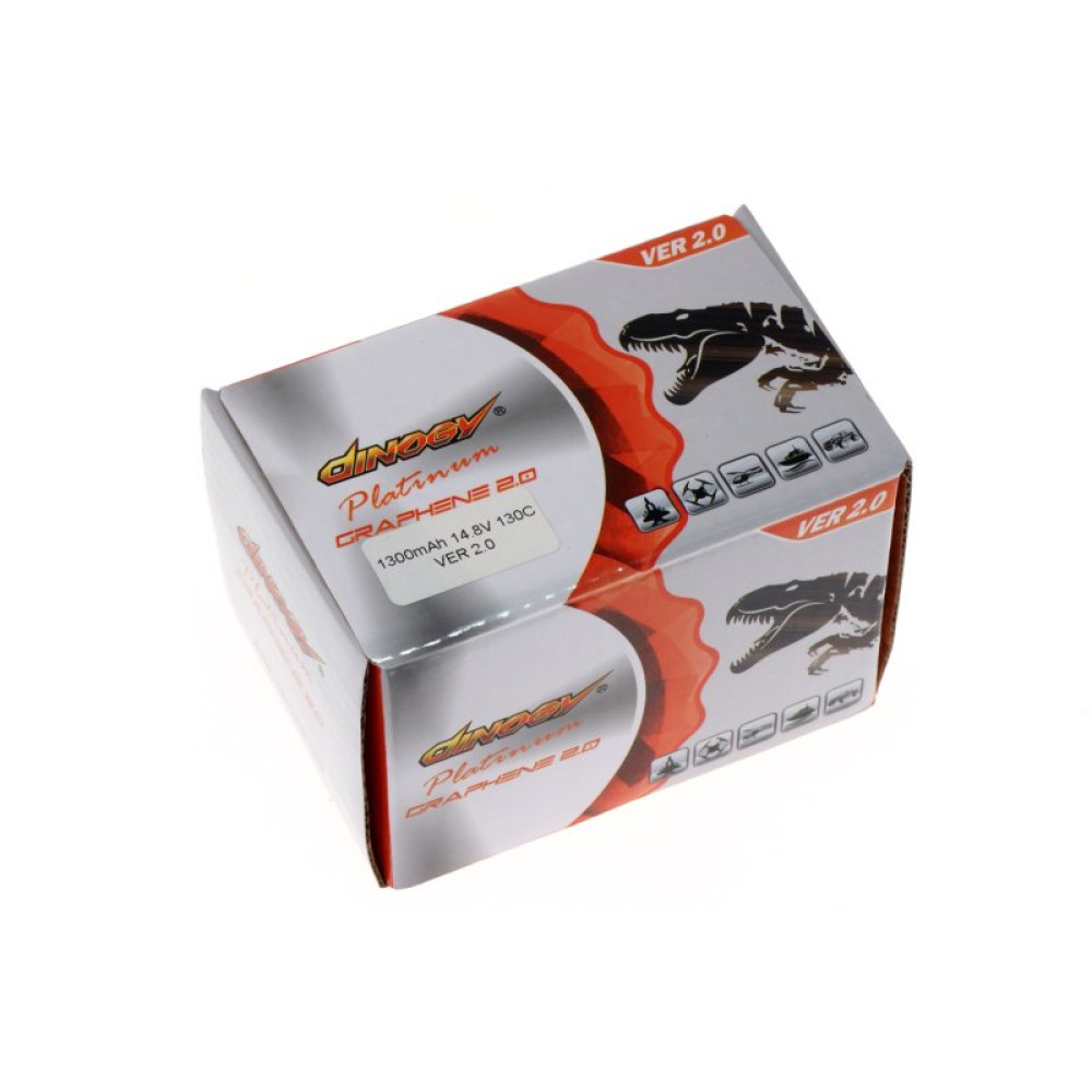 Аккумулятор для квадрокоптера Dinogy PLATINUM G2.0 Li-Pol 1300 мАч 14.8 В 77x34x34 мм XT60 130C (DLC-4S1300XTPV2-XT) Аккумулятор для квадрокоптера Dinogy PLATINUM G2.0 Li-Pol 1300 мАч 14.8 В 77x34x34 мм XT60 130C (DLC-4S1300XTPV2-XT)