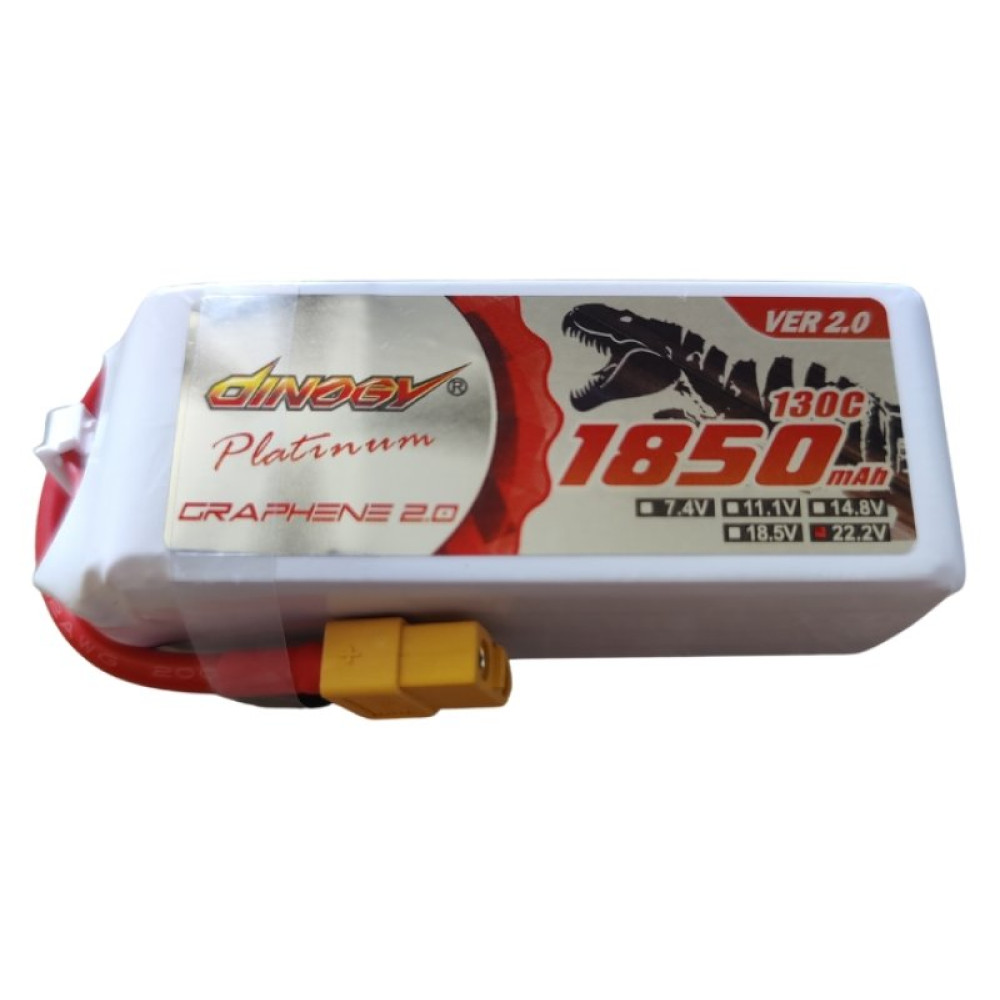 Аккумулятор Dinogy PLATINUM G2.0 Li-Pol 1850mAh 22.2V 6S 130C V2 XT60 (DLC-6S1850XTPV2-XT) Аккумулятор Dinogy PLATINUM G2.0 Li-Pol 1850mAh 22.2V 6S 130C V2 XT60 (DLC-6S1850XTPV2-XT)