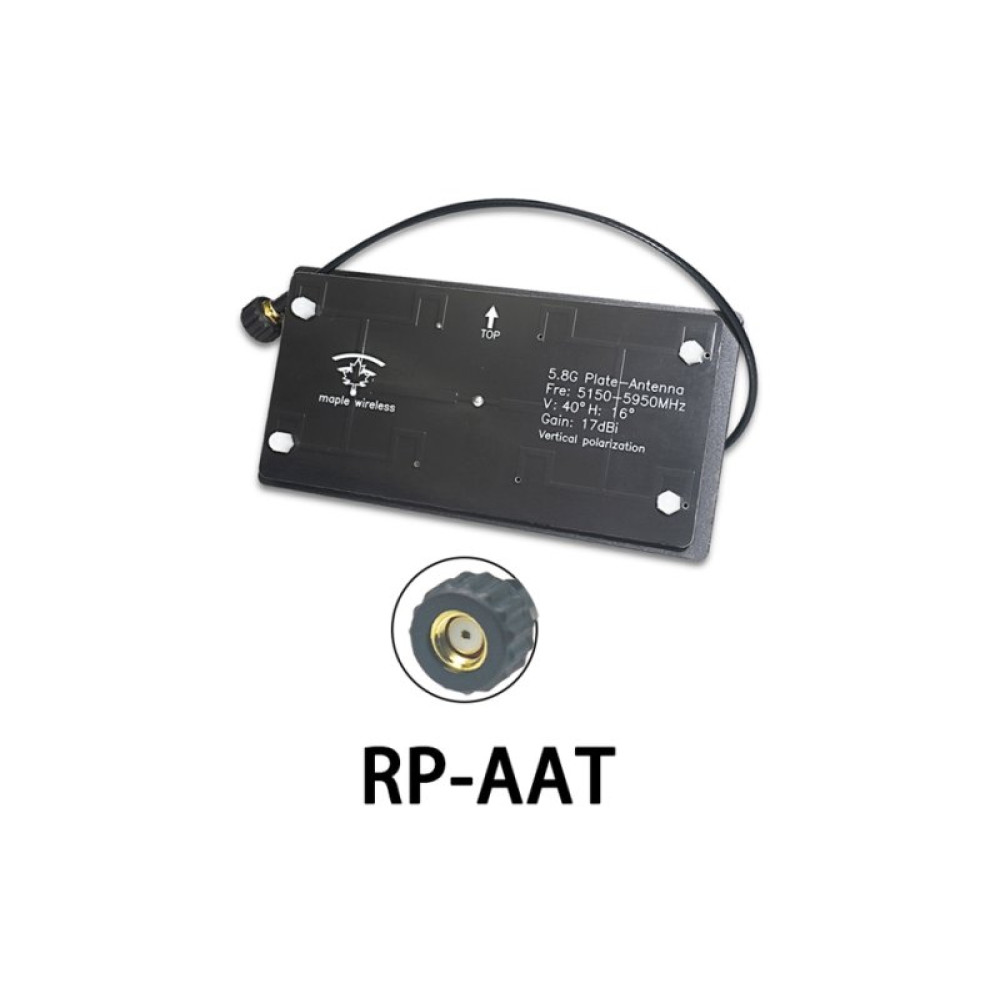 Антенна 5.5GHz Maple патч 17dB RP-SMA для трекера (MPL-5G17DB-RP-AAT) Антенна 5.5GHz Maple патч 17dB RP-SMA для трекера (MPL-5G17DB-RP-AAT)