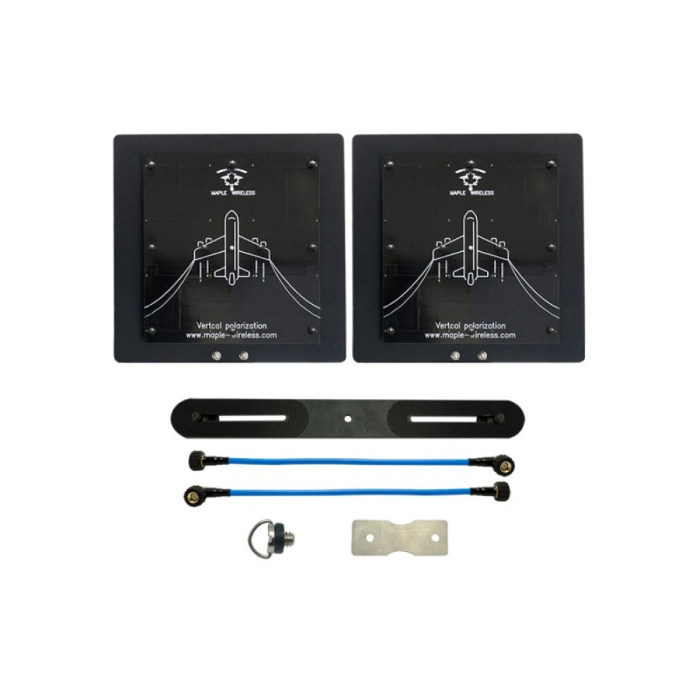 Антени 5.5GHz 2шт Maple патч 21dB SMA комплект (MPL-5G21DB-SMA-KIT)