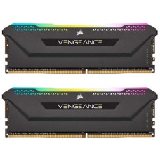 Модуль памяти для компьютера DDR4 16GB (2x8GB) 3200 MHz Vengeance RGB PRO Black Corsair (CMH16GX4M2E3200C16)