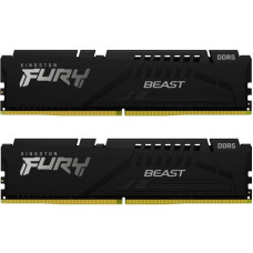 Модуль памяти для компьютера DDR5 16GB (2x8GB) 4800 MHz Beast Black Kingston Fury (ex.HyperX) (KF548C38BBK2-16)