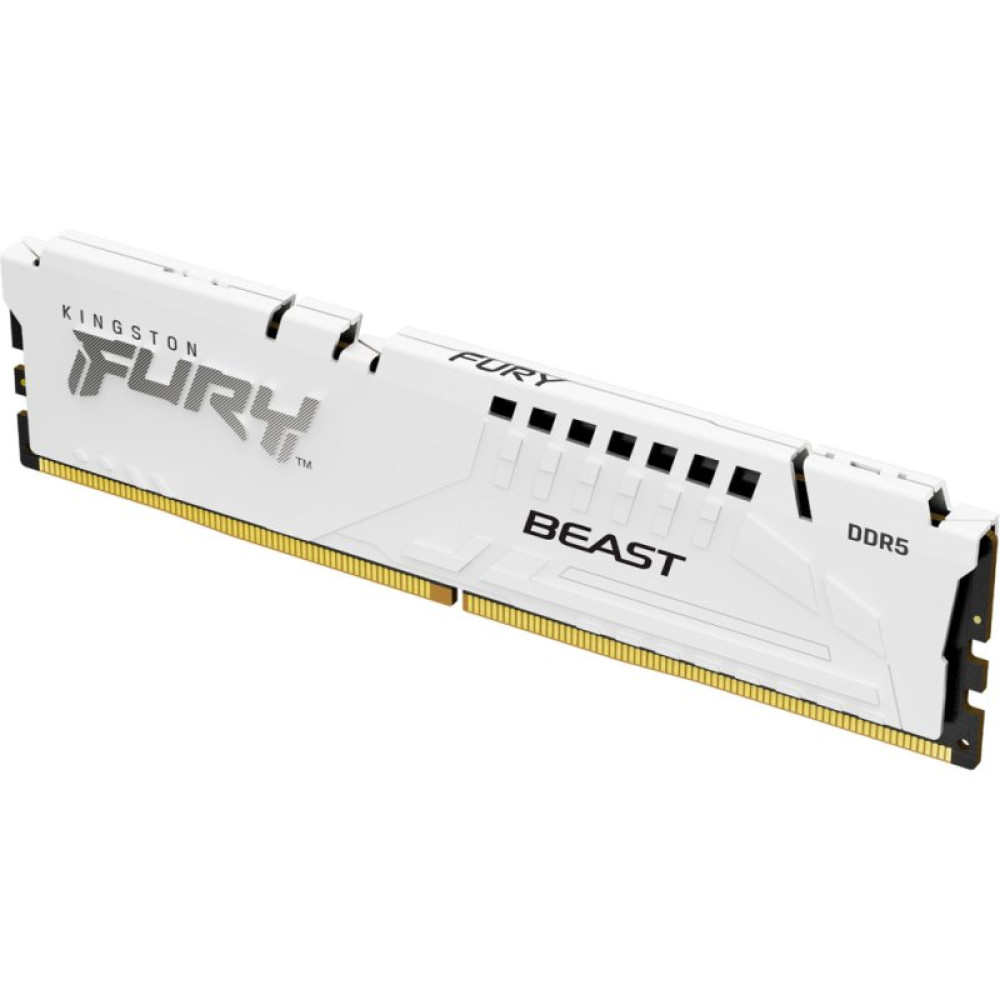 Модуль памяти для компьютера DDR5 16GB 5200 MHz FURY Beast White Kingston Fury (ex.HyperX) (KF552C40BW-16)