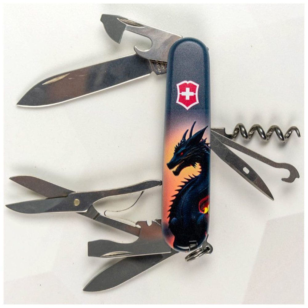 Нож Victorinox Climber Zodiac Дракон в променях сонця (1.3703.3_Z3270p)