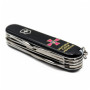 Нож Victorinox Huntsman Army 91 мм Чорний Емблема ЗСУ + Напис ЗСУ (1.3713.3_W1011u)