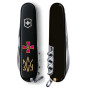 Нож Victorinox Huntsman Army 91 мм Чорний Емблема ЗСУ + Тризуб ЗСУ золотий (1.3713.3_W1015u)