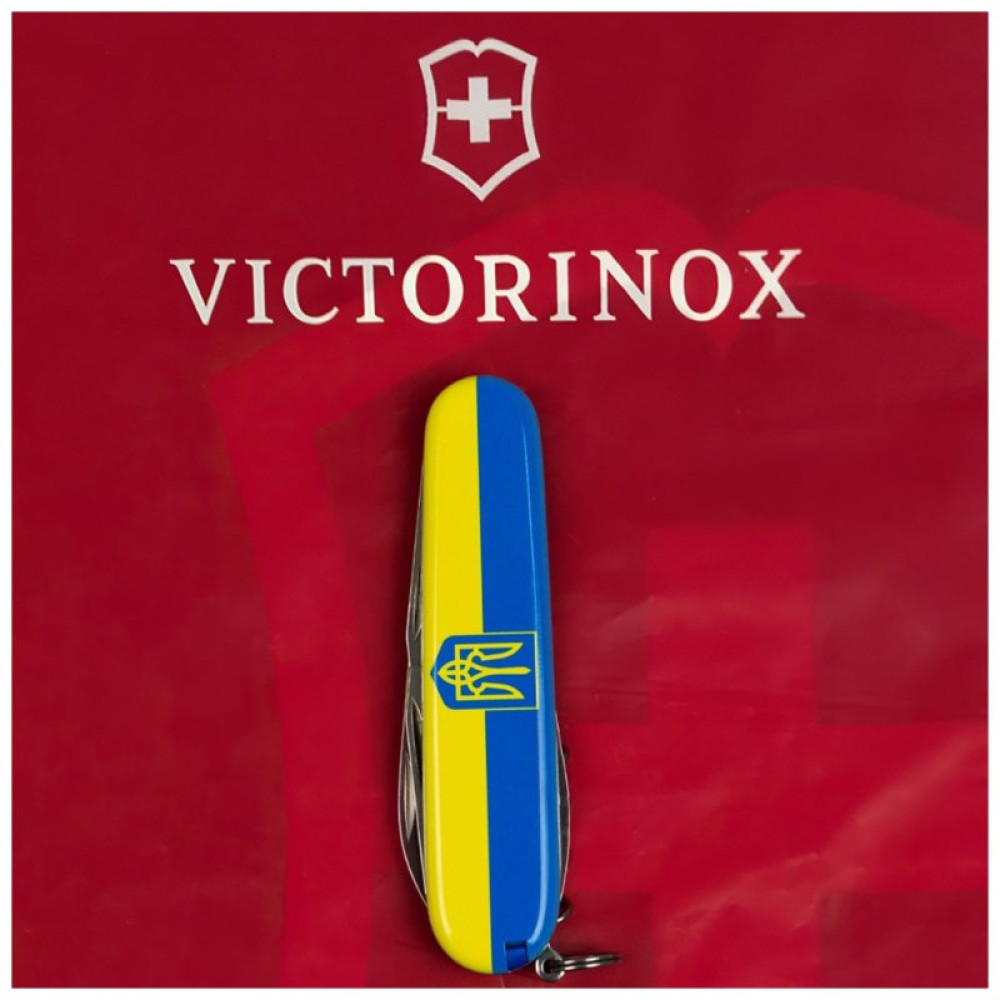 Нож Victorinox Spartan Ukraine 91 мм Герб на прапорі горизонтальний (1.3603.3_T3040p)
