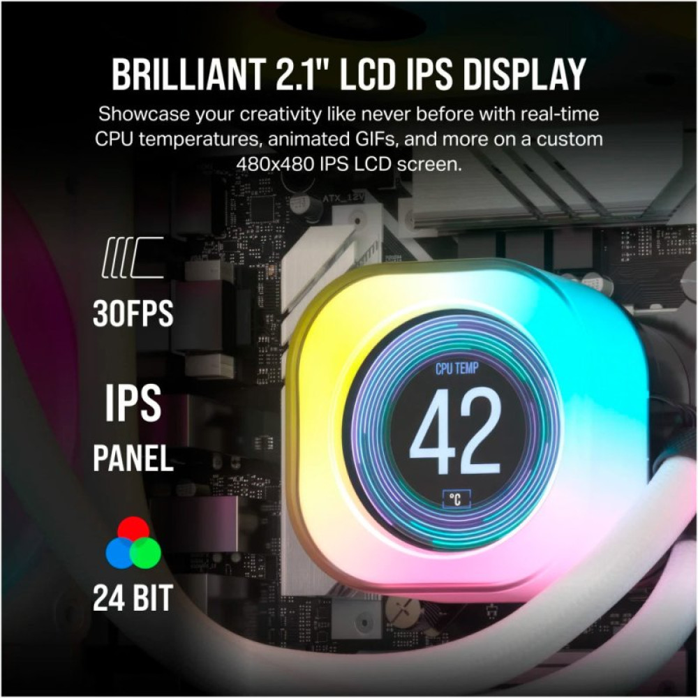 Система водяного охолодження Corsair iCUE Link H150i LCD RGB (CW-9061010-WW)