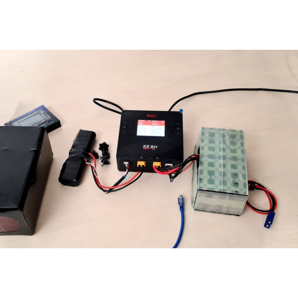 Зарядное устройство дуо универсальное ISDT K2 AIR 20A AC/DC 200W/500W с блоком питания (ISDT-K2AIR)