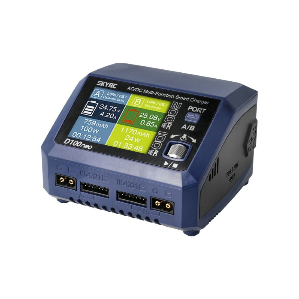 Зарядное устройство дуо SkyRC D100neo 100W/200W с/БП универсальное (SK-100199) (SK-100199)
