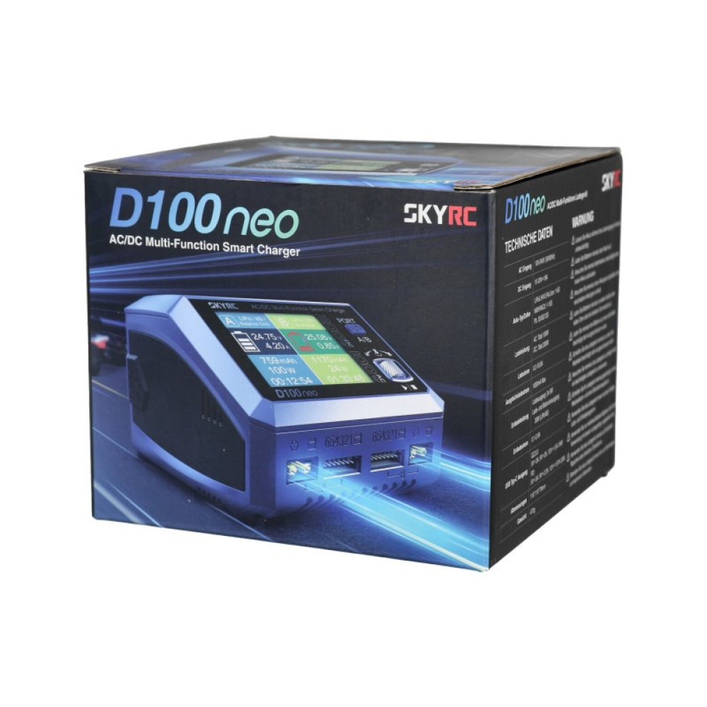 Зарядное устройство дуо SkyRC D100neo 100W/200W с/БП универсальное (SK-100199) (SK-100199)