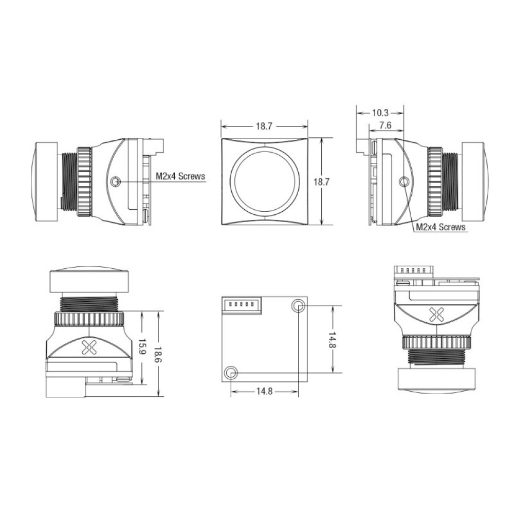 Камера FPV Foxeer Night Cat 3 Micro 1/3" 1200TVL M12 L2.1 (черный) (FOX-HS1261)