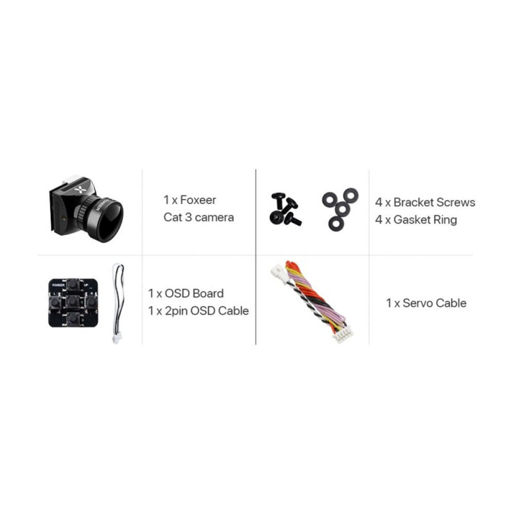 Камера FPV Foxeer Night Cat 3 Micro 1/3" 1200TVL M12 L2.1 (черный) (FOX-HS1261)