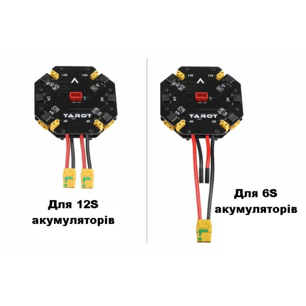 Плата розподілу живлення Tarot PDB 12S 480A для квадро/гексакоптерів (TL2996)