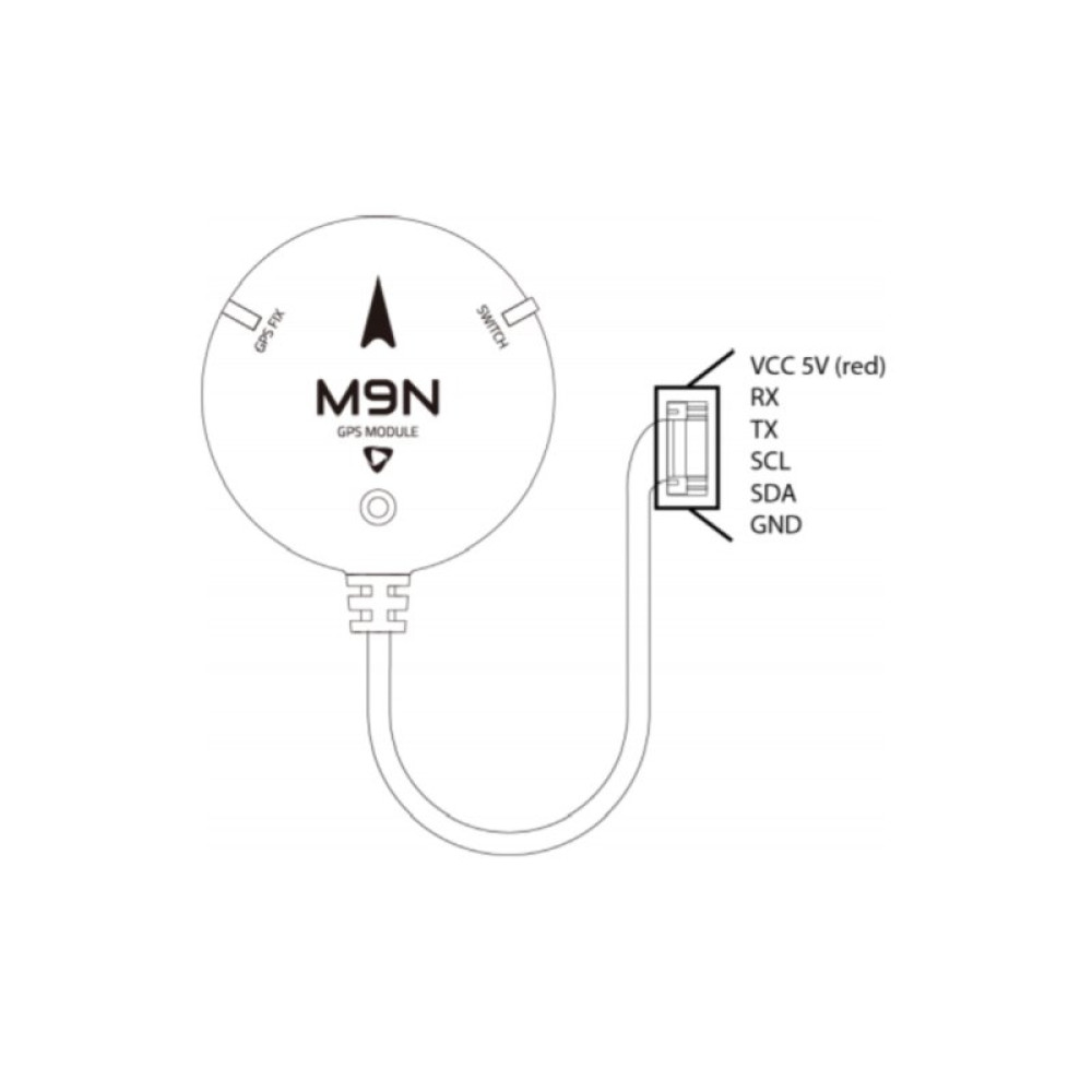 Модуль GPS Holybro M9N GPS (6pin 2nd GPS) (HBRO12029) Модуль GPS Holybro M9N GPS (6pin 2nd GPS) (HBRO12029)