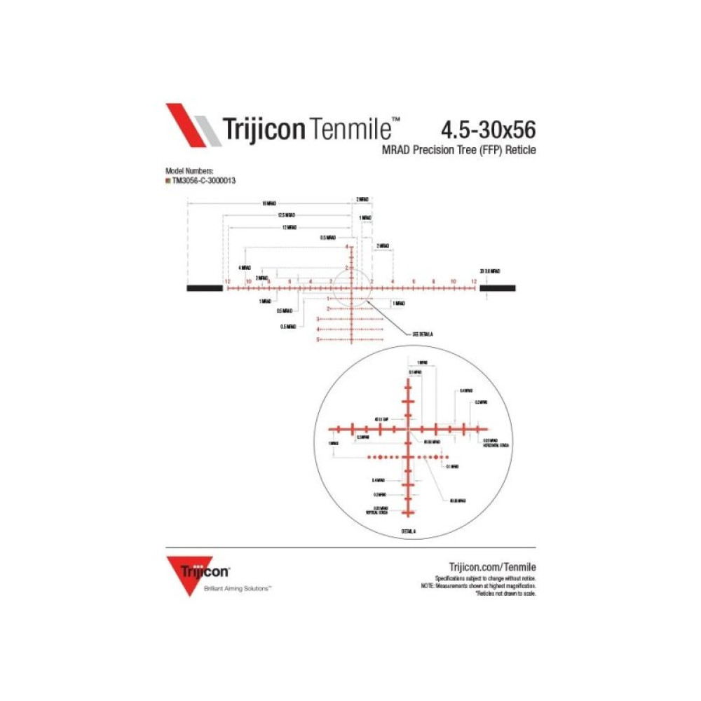Оптичний приціл Trijicon Tenmile 4.5-30x56 Red/Green MRAD Precision Tree FFP (TM3056-C-3000013)