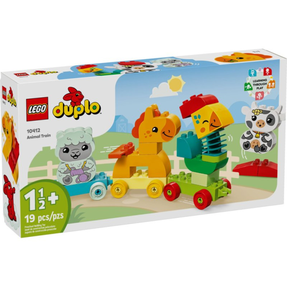 Конструктор LEGO DUPLO My First Поезд животных 19 деталей (10412) Конструктор LEGO DUPLO My First Поезд животных 19 деталей (10412)