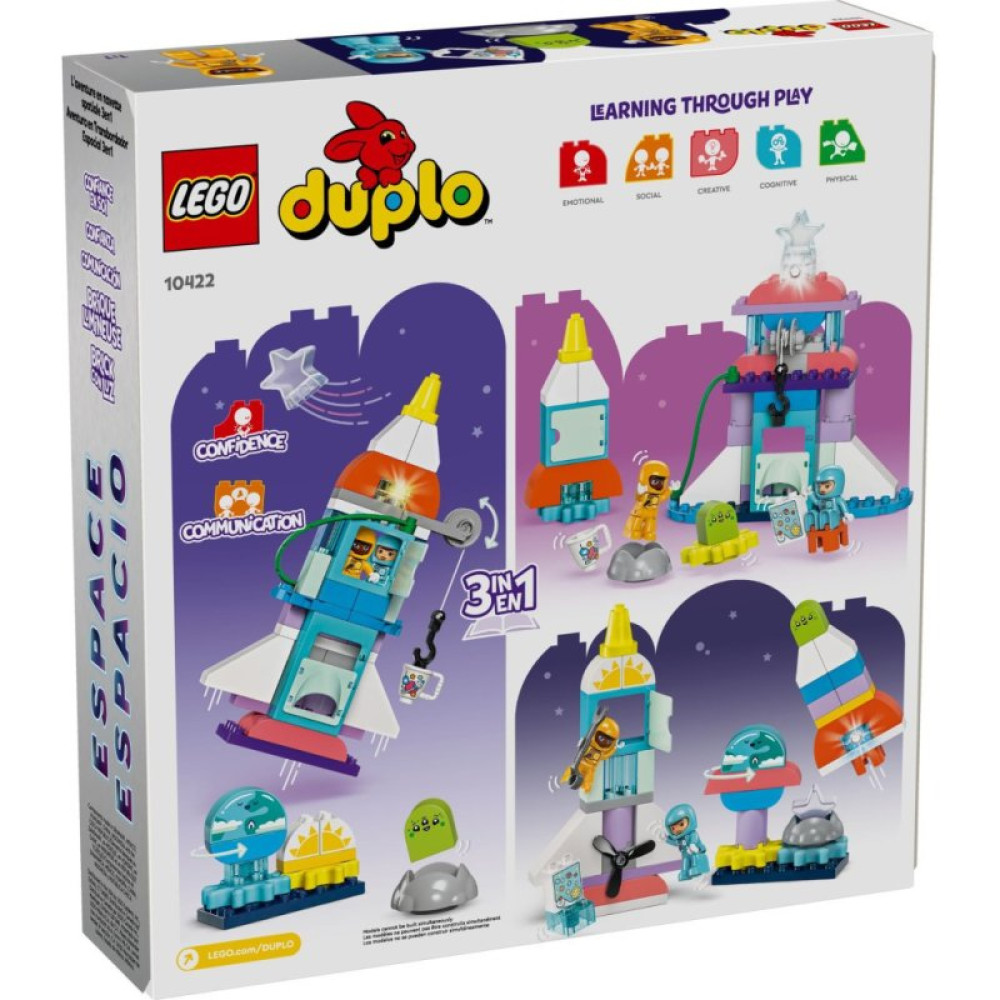 Конструктор LEGO DUPLO Town Приключения на космическом шаттле 3-в-1 58 деталей (10422) Конструктор LEGO DUPLO Town Приключения на космическом шаттле 3-в-1 58 деталей (10422)
