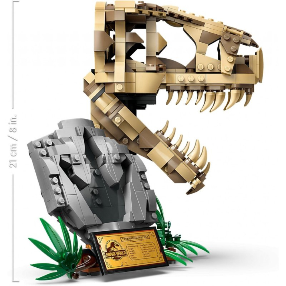Конструктор LEGO Jurassic World Скамʼянілості динозаврів: череп тиранозавра 577 деталей (76964)