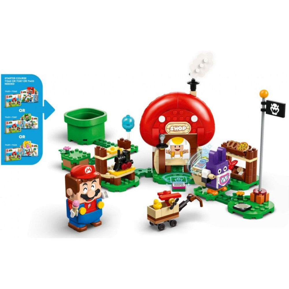Конструктор LEGO Super Mario Nabbit в лавке Toad. Дополнительный набор 230 деталей (71429)