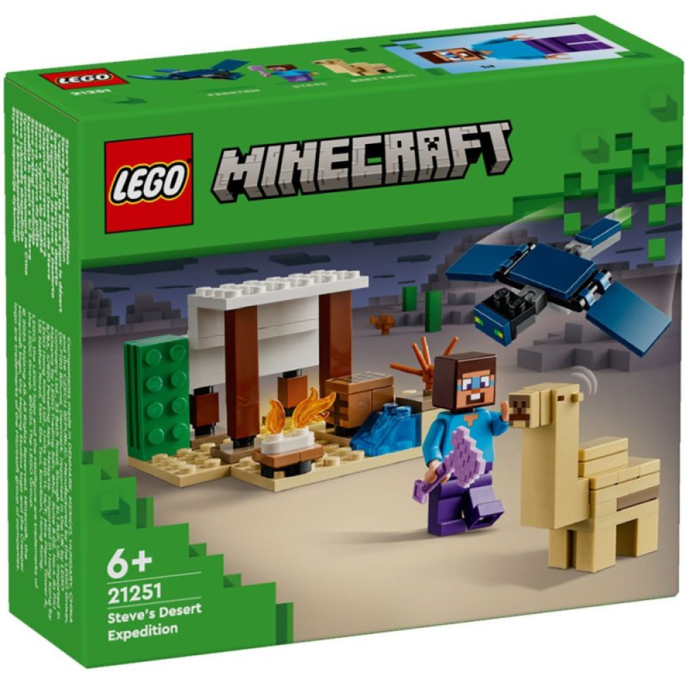 Конструктор LEGO Minecraft Экспедиция Стива в пустыню 75 деталей (21251)