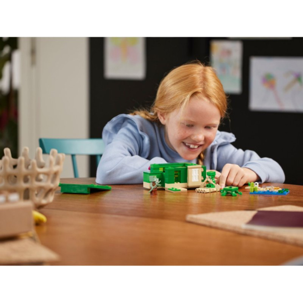 Конструктор LEGO Minecraft Пляжный дом в форме черепахи 234 деталей (21254) Конструктор LEGO Minecraft Пляжный дом в форме черепахи 234 деталей (21254)
