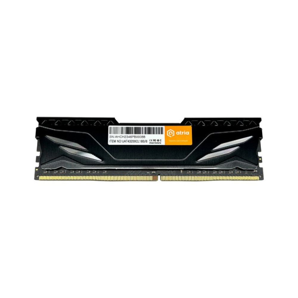 Модуль пам'яті для комп'ютера DDR4 8GB 3200 MHz Fly Black ATRIA (UAT43200CL18B/8)