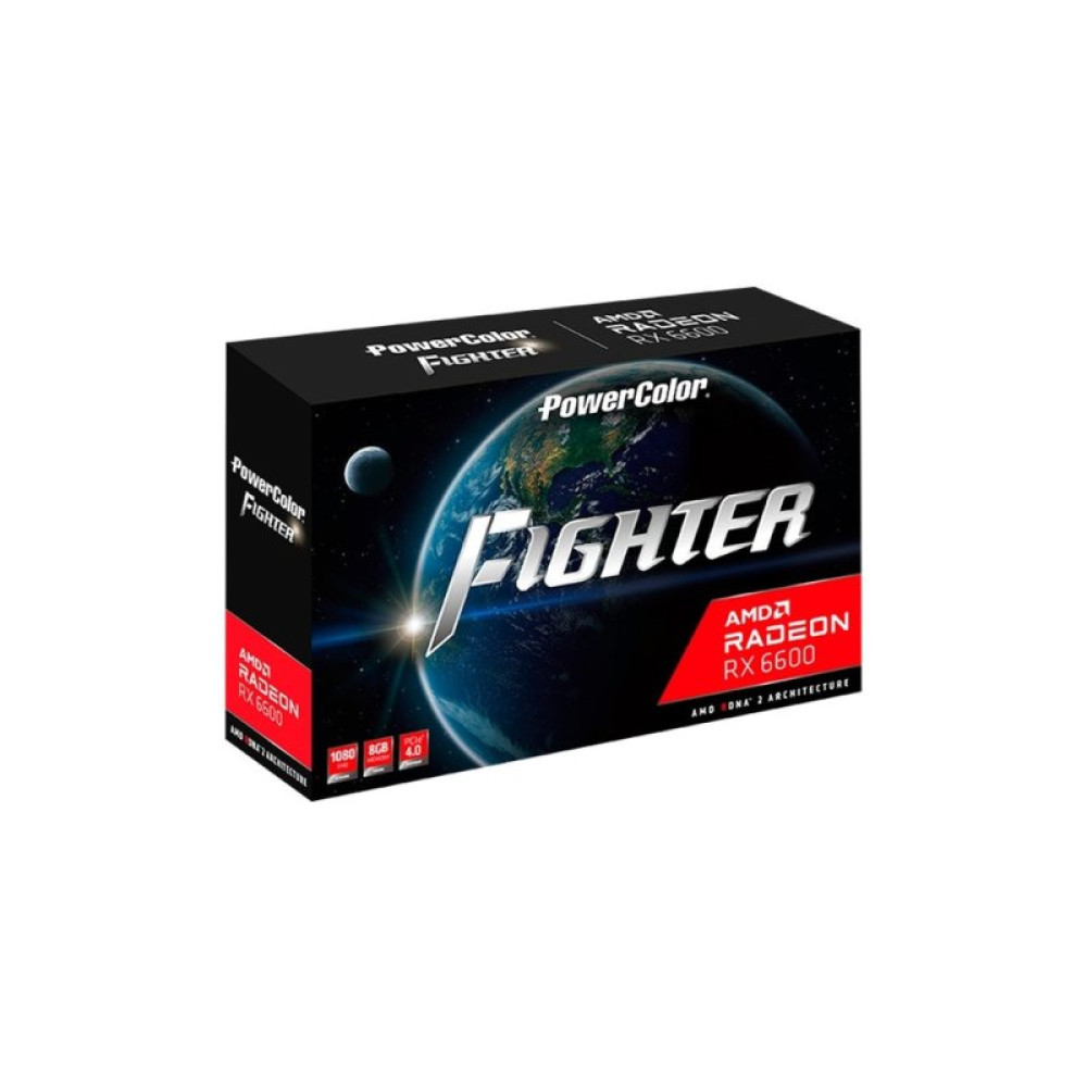 Видеокарта PowerColor Radeon RX 6600 8Gb Fighter (AXRX 6600 8GBD6-3DH) Видеокарта PowerColor Radeon RX 6600 8Gb Fighter (AXRX 6600 8GBD6-3DH)