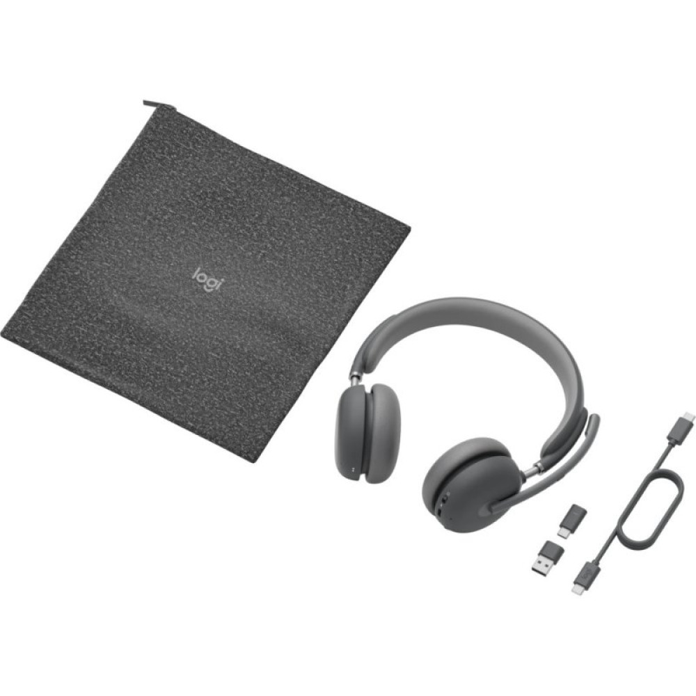 Наушники Logitech Zone 2 for Business Wireless/Bluetooth UC Graphite (981-001152)